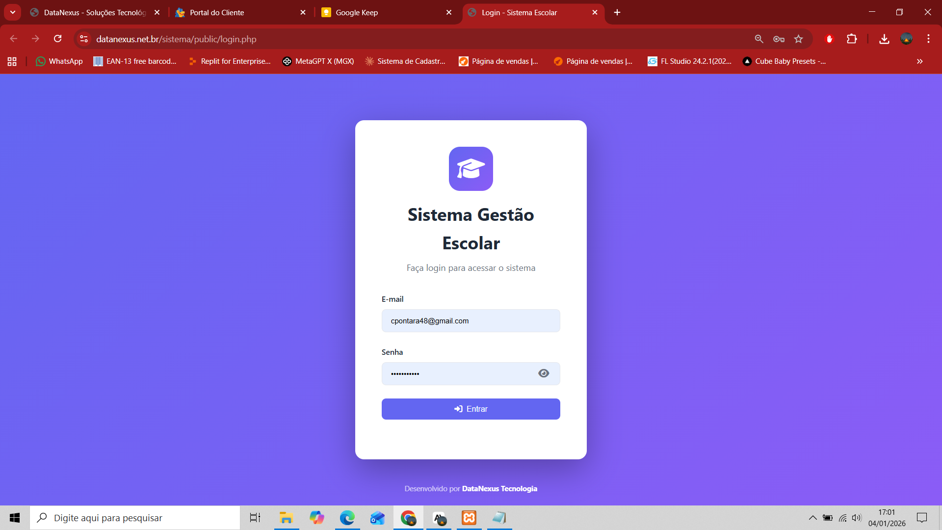 Sistema de Gestão Escolas